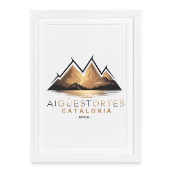 Aigüestortes Parc National Pyrénées Catalogne - Affiche encadrée (27 × 37 cm) - blanc - Devant