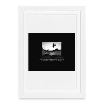 Patineur noir et blanc en bowl - Affiche encadrée (27 × 37 cm) - blanc - Devant
