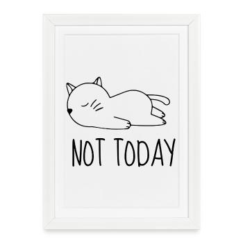 Not today chat humour - Framed poster (27 × 37 cm) - white - Front