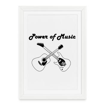 The Power of Music (Black) - Framed poster (27 × 37 cm) - white - Front