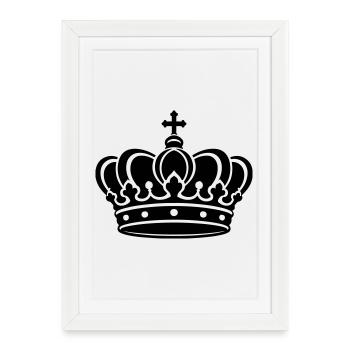Crown Symbol - Framed poster (27 × 37 cm) - white - Front