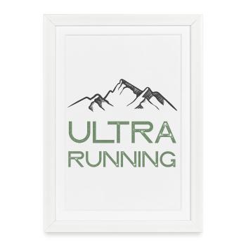 Ultra Running - Framed poster (27 × 37 cm) - white - Front