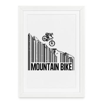 VTT - Affiche encadrée (27 × 37 cm) - blanc - Devant