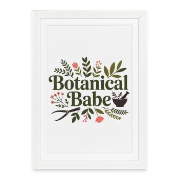 Herbalist Botanical Babe Professional Clinical - Framed poster (27 × 37 cm) - white - Front