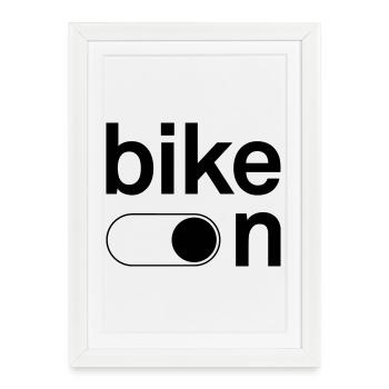 Bike-on - Framed poster (27 × 37 cm) - white - Front