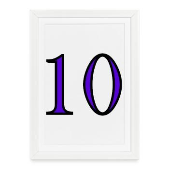 10. 10 ANS. 10e ANNIVERSAIRE. ANNIVERSAIRE 10 ANS. - Affiche encadrée (27 × 37 cm) - blanc - Devant