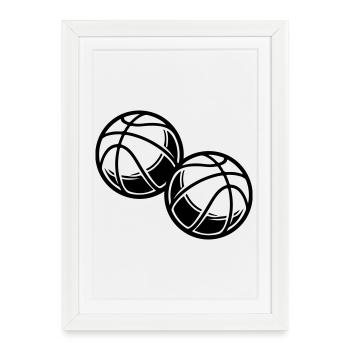 Basketball Symbol Team - Framed poster (27 × 37 cm) - white - Front