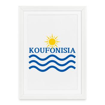 Ondes Solaires de Koufonisia - Affiche encadrée (27 × 37 cm) - blanc - Devant
