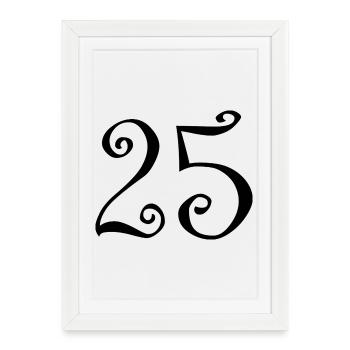 25. 25 YEARS. 25th ANNIVERSARY. 25 YEARS ANNIVERSARY. - Framed poster (27 × 37 cm) - white - Front