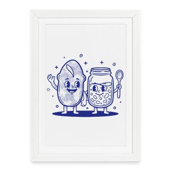Sourdough Bread Baking Baker Sourdough Starter Jar - Framed poster (27 × 37 cm) - white - Front