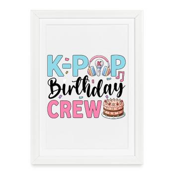 Équipe d’anniversaire K-Pop - Affiche encadrée (27 × 37 cm) - blanc - Devant