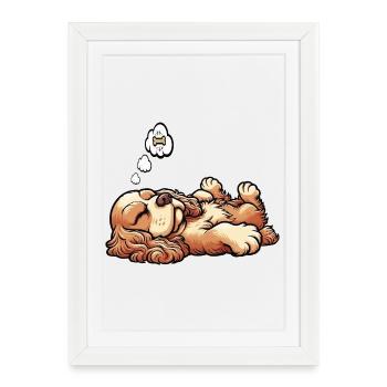 Cocker Spaniel Cocker Chien Cocker Propriétaire de cocker Spaniel - Affiche encadrée (27 × 37 cm) - blanc - Devant