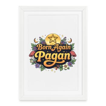 Né de nouveau païen - Affiche encadrée (27 × 37 cm) - blanc - Devant