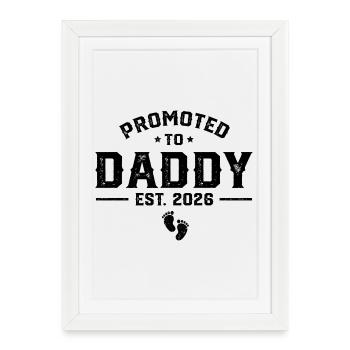 Promu Papa 2026 estimé. - Affiche encadrée (27 × 37 cm) - blanc - Devant