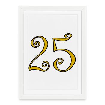 25. 25 YEARS. 25th ANNIVERSARY. 25 YEARS ANNIVERSARY. - Framed poster (27 × 37 cm) - white - Front