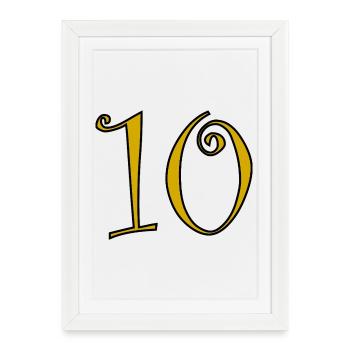 10. 10 ANS. 10e ANNIVERSAIRE. ANNIVERSAIRE 10 ANS. - Affiche encadrée (27 × 37 cm) - blanc - Devant