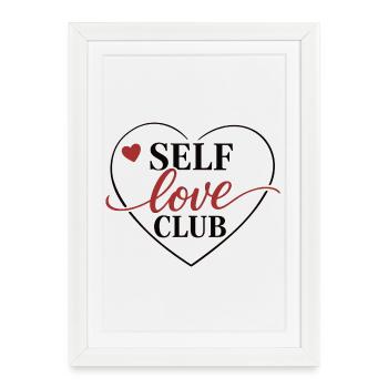 Self Love Club Shirt Self Care Aesthetic Women - Framed poster (27 × 37 cm) - white - Front