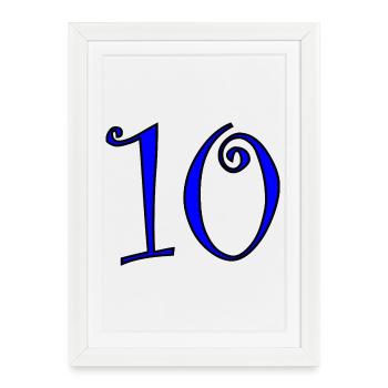10. 10 YEARS. 10th ANNIVERSARY. 10 YEAR ANNIVERSARY. - Framed poster (27 × 37 cm) - white - Front