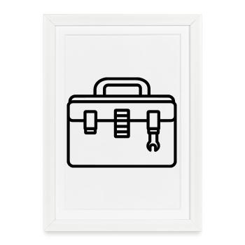 Toolbox - Framed poster (27 × 37 cm) - white - Front