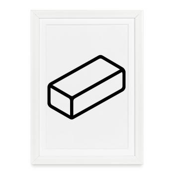 brick - Framed poster (27 × 37 cm) - white - Front