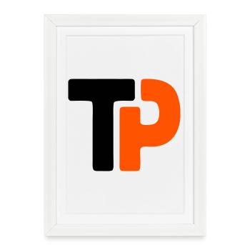 Table Tennis Logo TP Ping Pong Team - Framed poster (27 × 37 cm) - white - Front