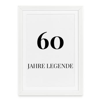 60 Jahre Legende - Gerahmtes Poster (27 × 37 cm) - Weiß - Vorne