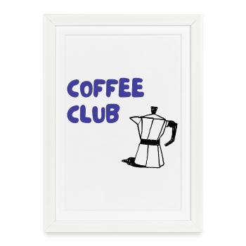 Coffee Club Mocha Illustration - Framed poster (27 × 37 cm) - white - Front