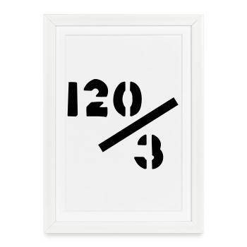 40 années - 120/3 - Affiche encadrée (27 × 37 cm) - blanc - Devant