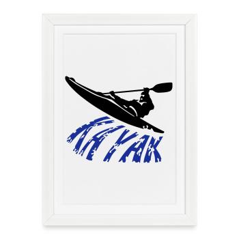 kayak - Affiche encadrée (27 × 37 cm) - blanc - Devant
