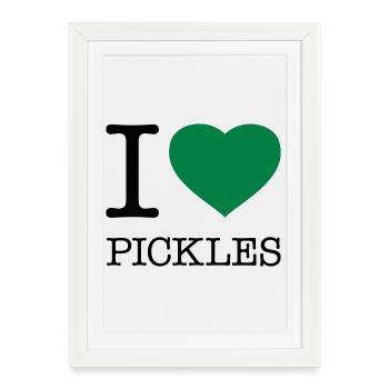I LOVE PICKLES - Framed poster (27 × 37 cm) - white - Front
