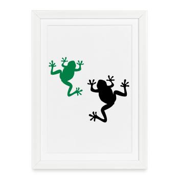 frog - Framed poster (27 × 37 cm) - white - Front