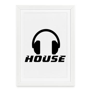 House - Framed poster (27 × 37 cm) - white - Front