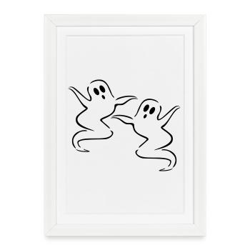 fantôme - Affiche encadrée (27 × 37 cm) - blanc - Devant