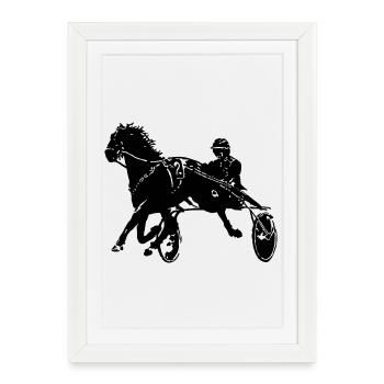 Trotteurs trotteurs - Affiche encadrée (27 × 37 cm) - blanc - Devant