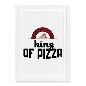 Pizza - Affiche encadrée (27 × 37 cm) - blanc - Devant