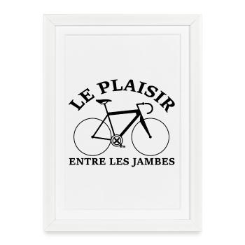 Le plaisir du vélo de course - Affiche encadrée (27 × 37 cm) - blanc - Devant