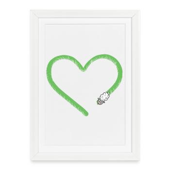 Heart Sheep I Sheep Comic - Framed poster (27 × 37 cm) - white - Front
