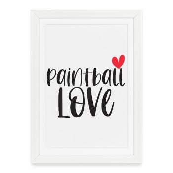 Paintball Paintballer Gotcha Love Cadeau - Affiche encadrée (27 × 37 cm) - blanc - Devant