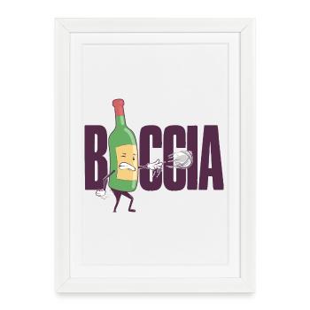 Joueur de boccia Vêtements avec balles de pétanque Boccia - Affiche encadrée (27 × 37 cm) - blanc - Devant