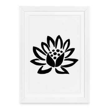 Black Lotus and Nature - Framed poster (27 × 37 cm) - white - Front