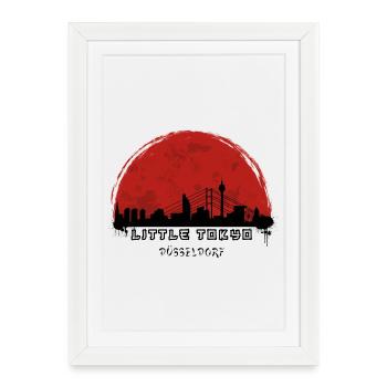 Petit Tokyo - Affiche encadrée (27 × 37 cm) - blanc - Devant