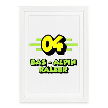 Bas-alpin râleur - Affiche encadrée (27 × 37 cm) - blanc - Devant