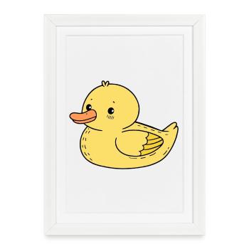 Canard - Affiche encadrée (27 × 37 cm) - blanc - Devant