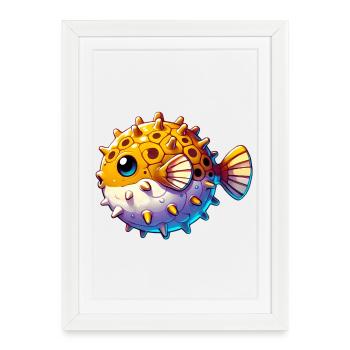 Blowfish - Affiche encadrée (27 × 37 cm) - blanc - Devant