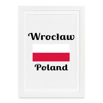 Wrocław, Pologne - Imprimés élégants - Affiche encadrée (27 × 37 cm) - blanc - Devant