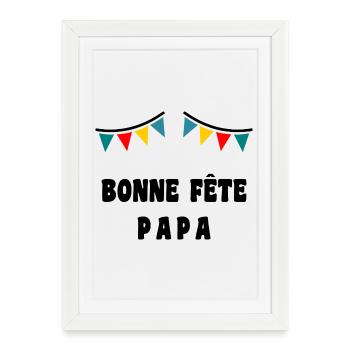 HAPPY FATHER'S DAY. DAD. FATHER'S DAY. FATHER - Framed poster (27 × 37 cm) - white - Front