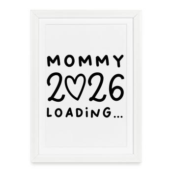 Maman 2026 - Affiche encadrée (27 × 37 cm) - blanc - Devant