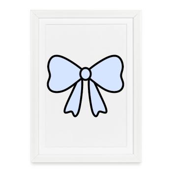 Conception délicate de l’arc bleu clair - Affiche encadrée (27 × 37 cm) - blanc - Devant