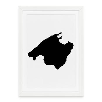Malle Outline - Affiche encadrée (27 × 37 cm) - blanc - Devant