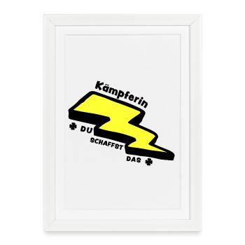 Lucky Charm: Fighter - You can do it! - Framed poster (27 × 37 cm) - white - Front